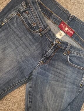Lucky Brand Women’s Faded Blue Flare Y2K Jeans 4/27 Waist